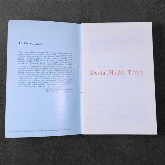 Vintage 1969 Dental Health Today Pamphlet Procter & Gamble Crest Ephemera - Picture 3 of 9